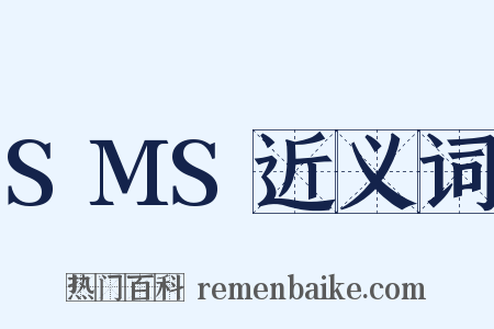 SMS近义词是什么意思的图片